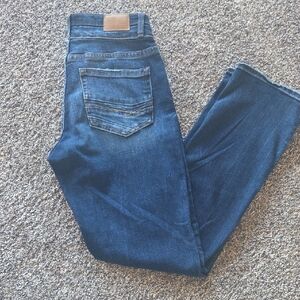 Buckle Dark Blue Denim Jeans